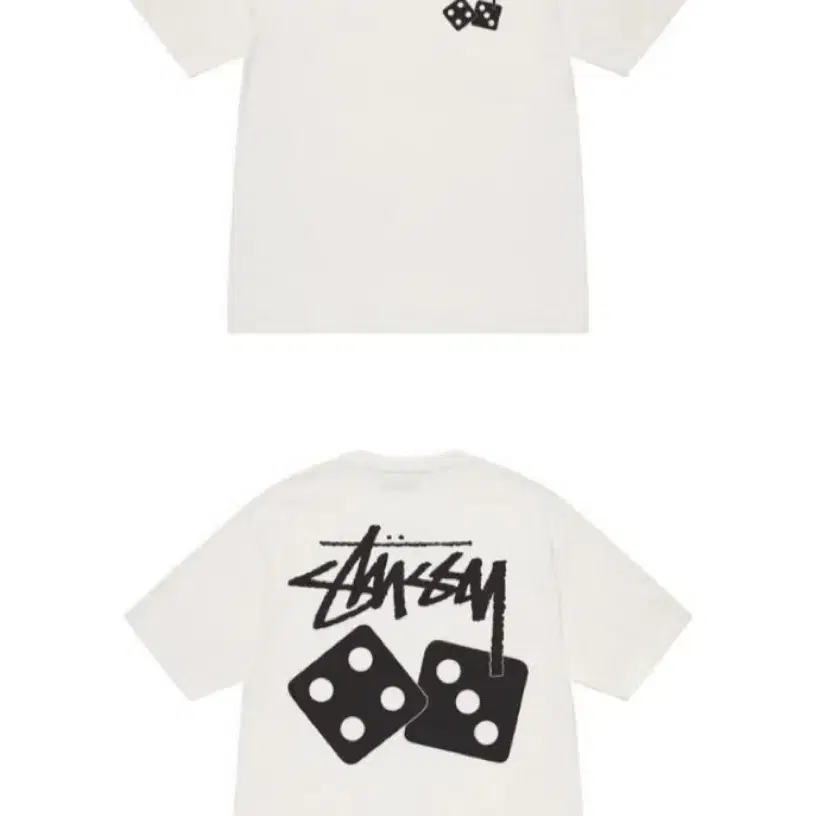 완전 새상품)스투시(STUSSY)-주사위 다이스 피그먼트 반팔티