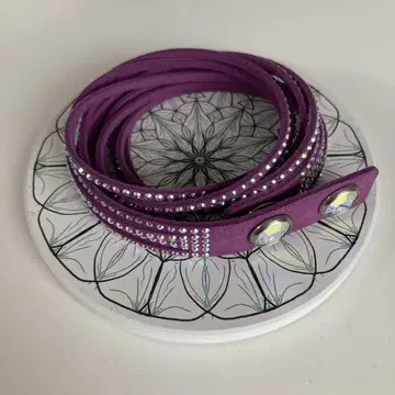 SWAROVSKI 스와로브스키 가죽 팔찌