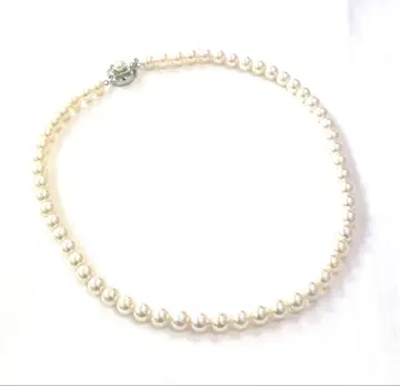 펄 목걸이 44cm 진주 약 7~7.5mm 일련 파티 결혼식