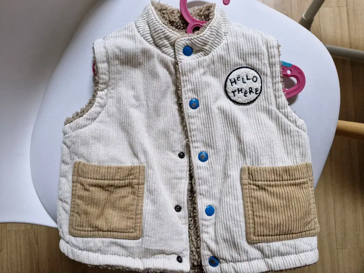 Blue Dog Fleece Golden Double-Sided Vest