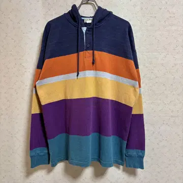 80~90년대 L.L.BEAN 엘엘빈 보더 후드티 얇은 소재 L