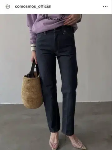데님 하이웨스트 팬츠 comosmos