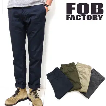 fob factory 내로우 퓨전 트라우저 치노 팬츠 F0444 XL