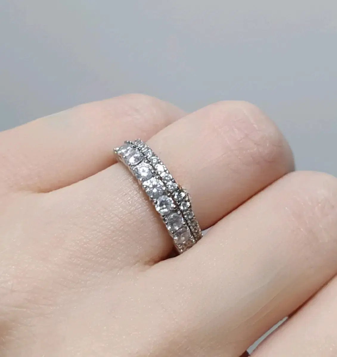 Malynn 마린주얼리 가드링 18k 화이트골드 반지 11호 13호