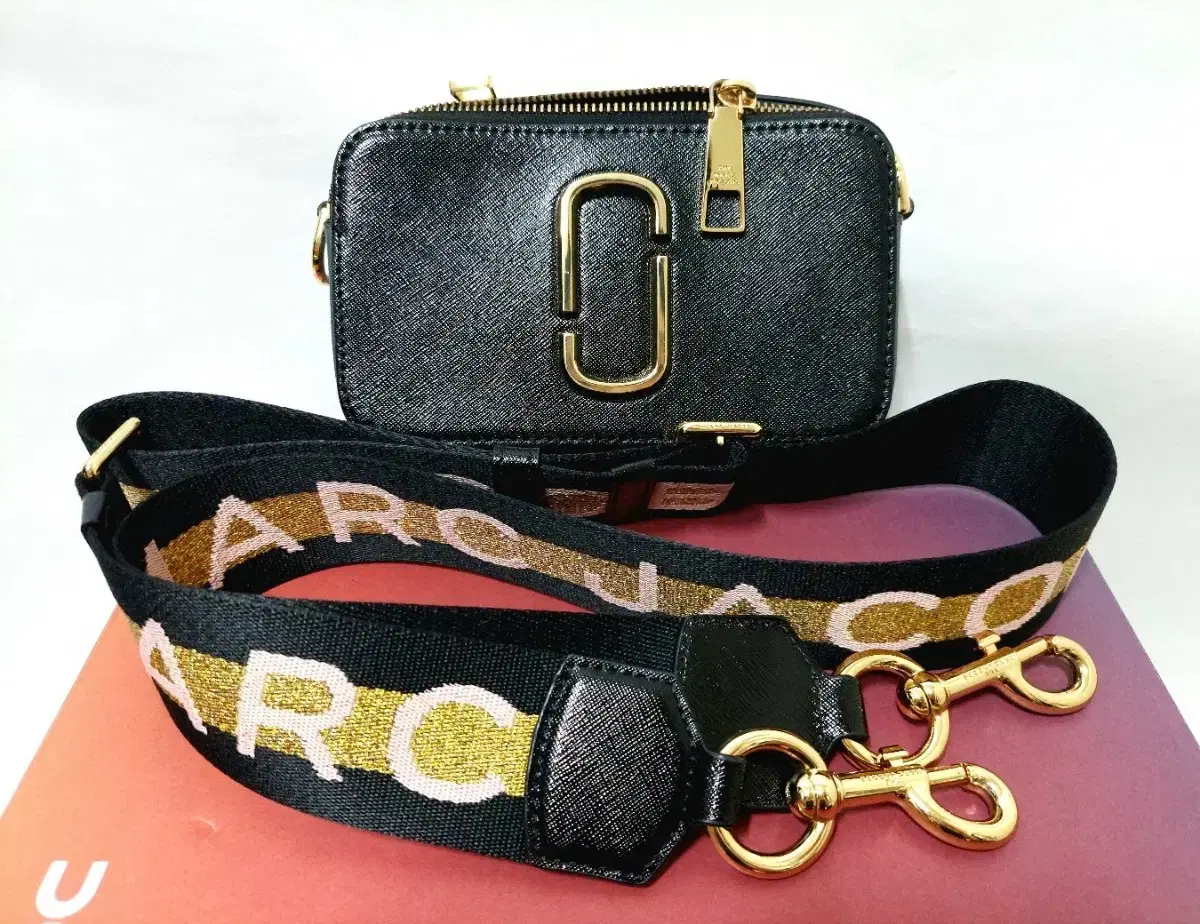 Marc Jacobs Gold Black Camera Bag Shoulder Bag Crossbody Bag
