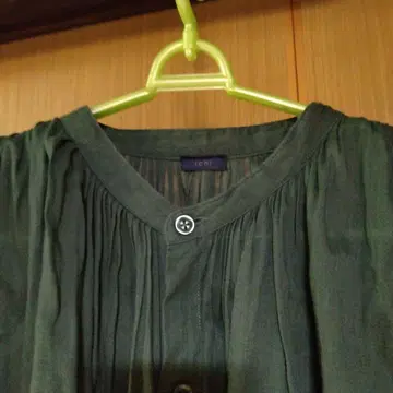 ichi 이치 면 린넨 플리츠 개더 셔츠 원피스