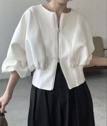 w 페이스 지퍼 가디건 [카프리슈 레마쥬]