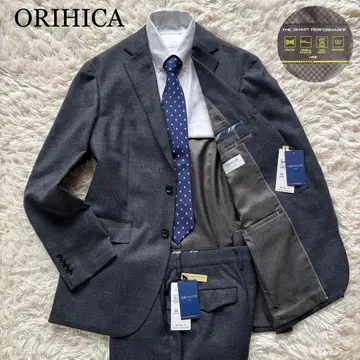 택 포함 새상품 ORIHICA 셋업 수트 스트레치 세탁 가능 네이비 L