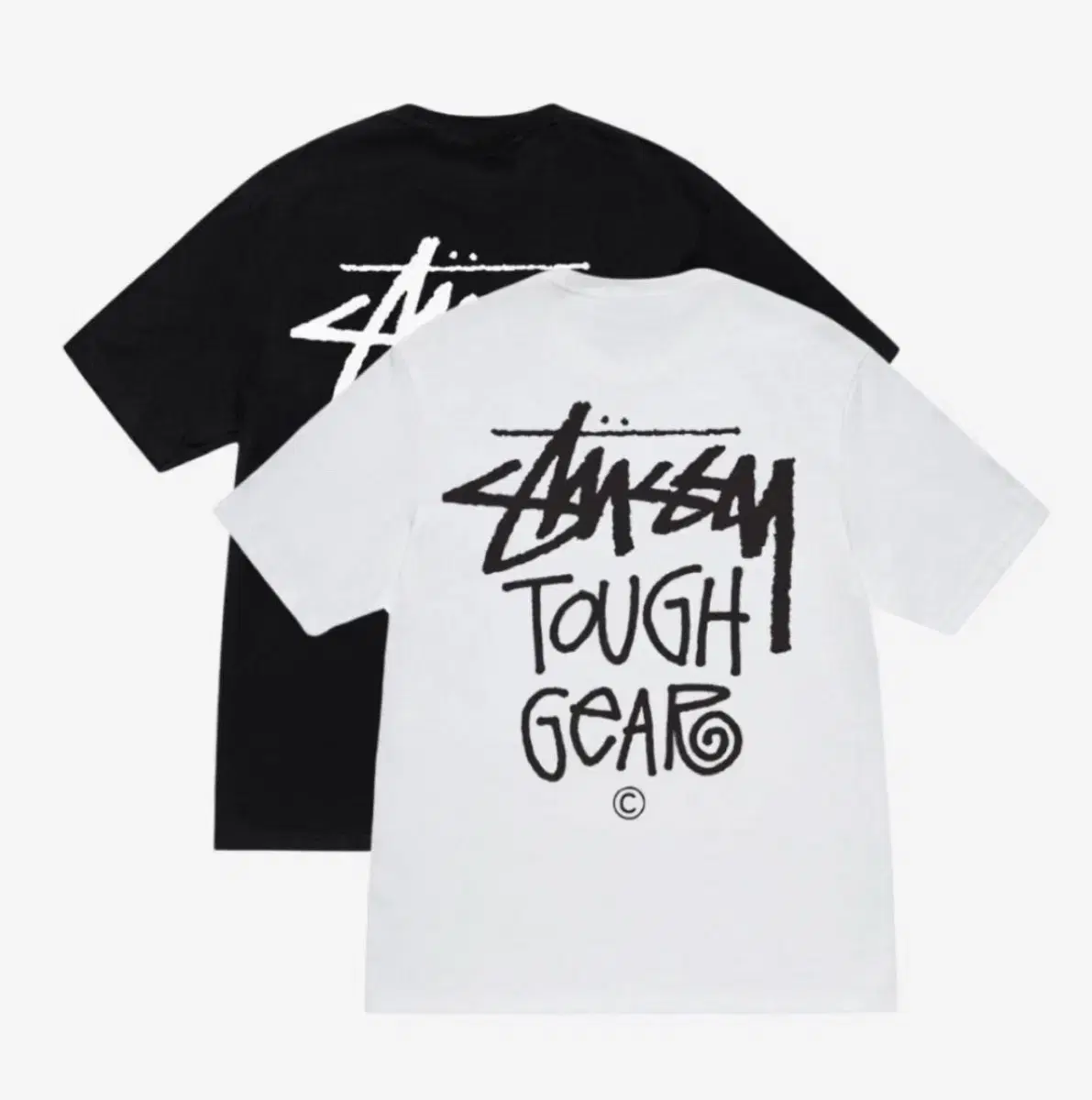 Limited quantity) STUSSY Tough Gear Vahn Short Sleeve Tee 2 Colors for Girls and Boys