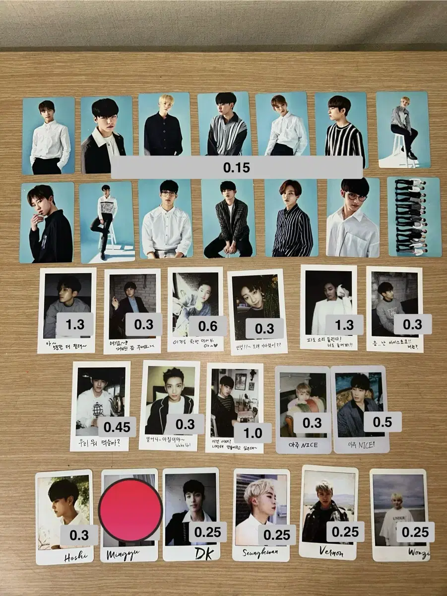 세븐틴 멤버십 2기 1기 싸인 폴라로이드 포카 포토북 교한 아주나이스
