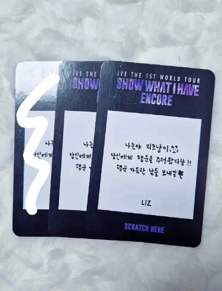 아이브 리즈 앵콘 메세지 카드 포카