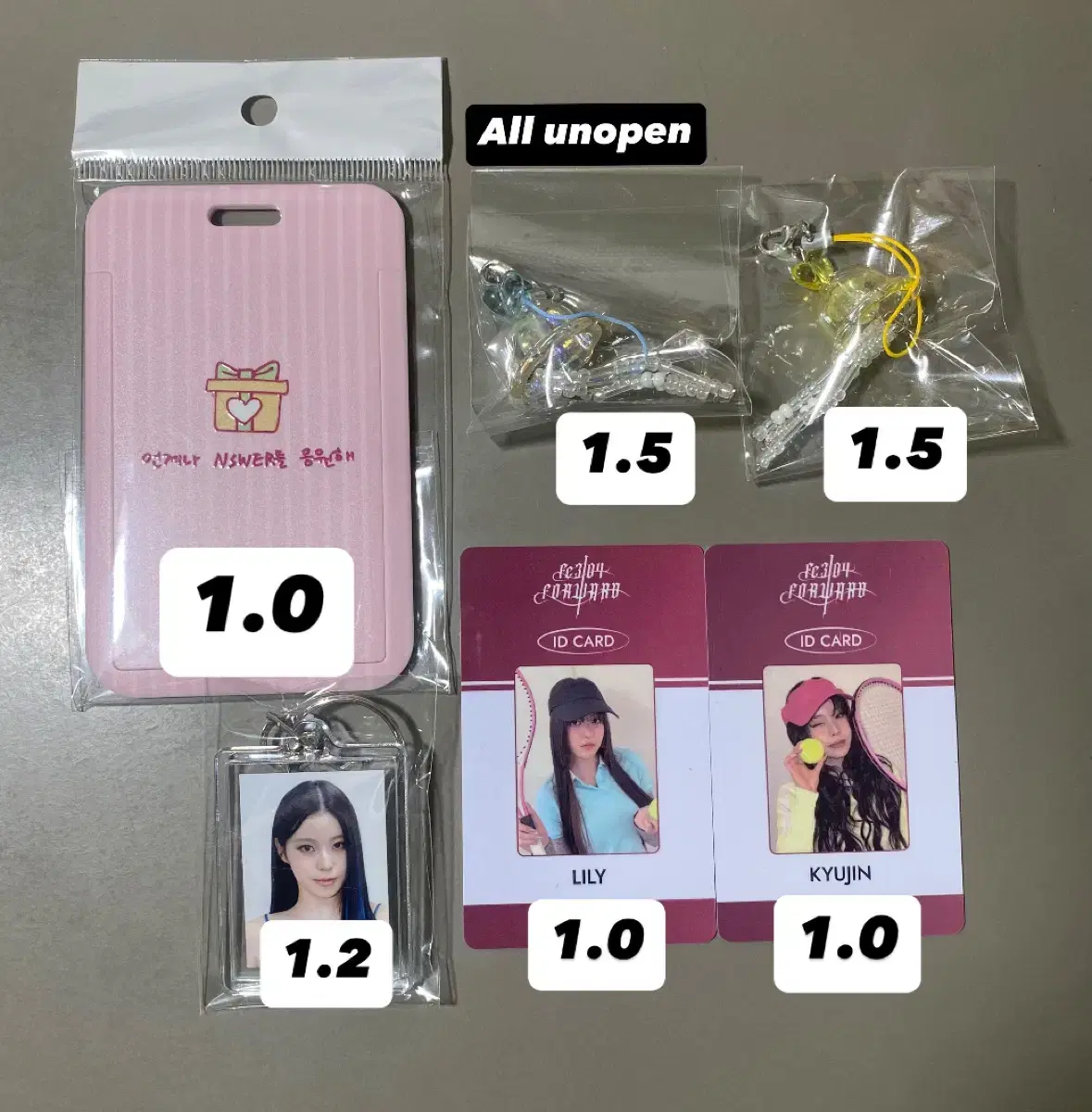 후기180이상) 엔믹스 포카 미공포 특전 카드홀더 바다 친구 비즈 키링