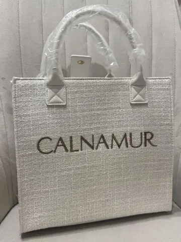 CALNAMUR 칼나무르 TWEED ROGO BAG 화이트 새상품