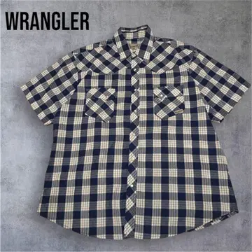 빈티지 90s Wrangler 웨스턴 스냅 셔츠 XL