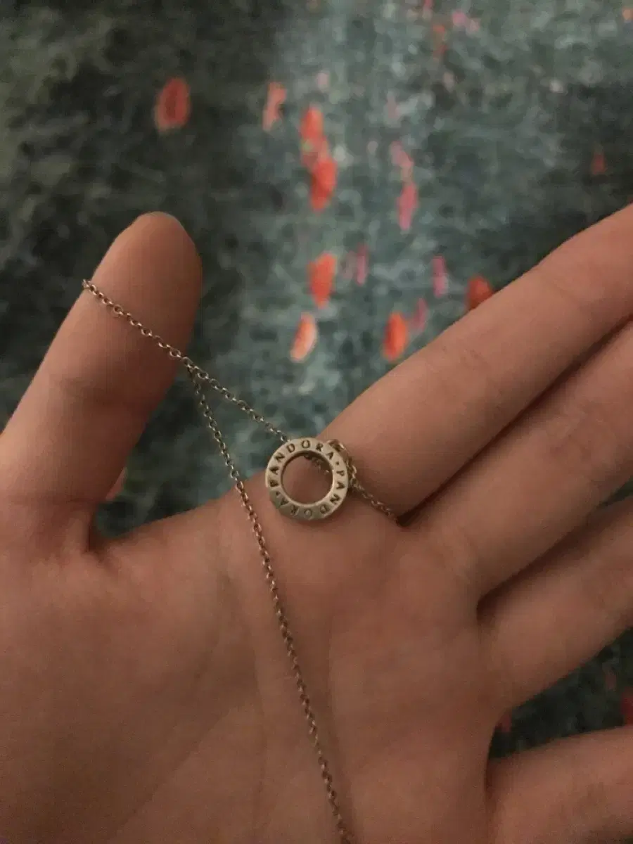 Pandora Reversible Silver Pendant Necklace