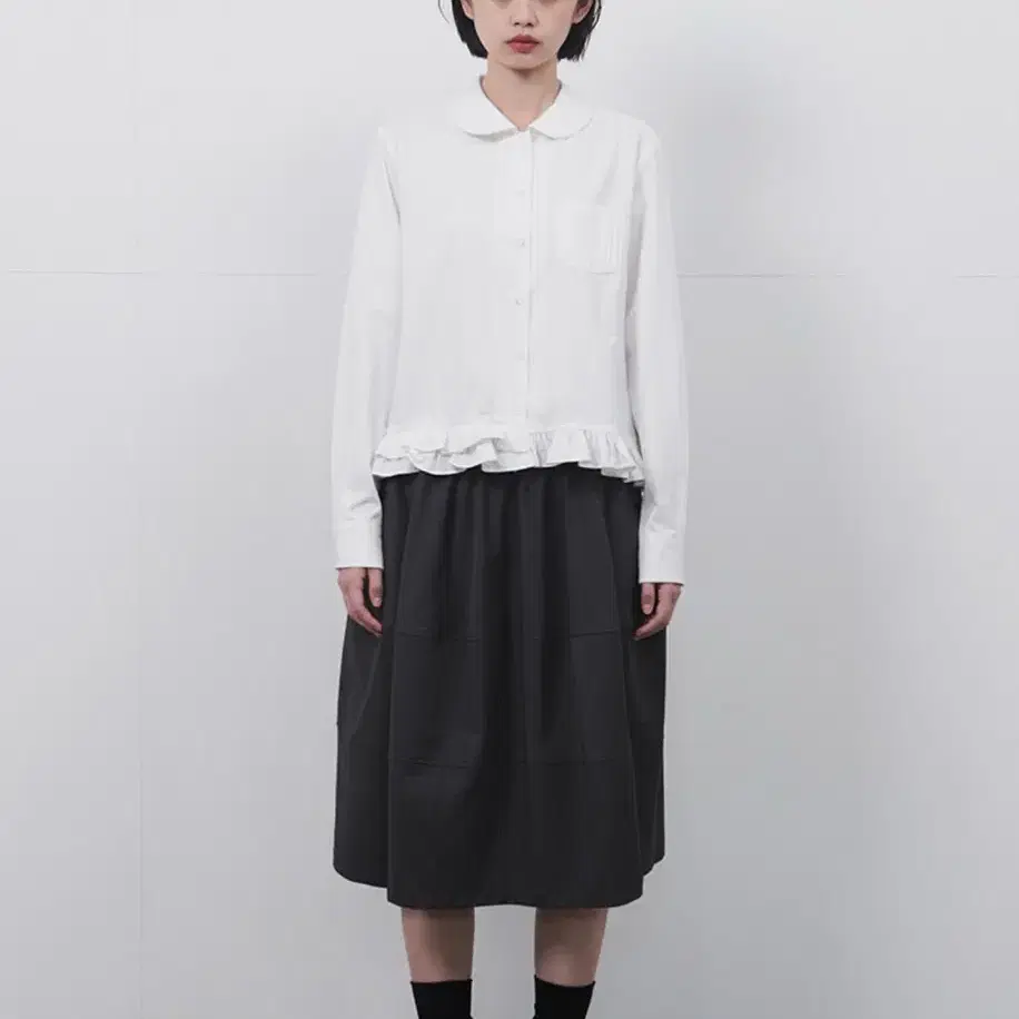 【OHESHIO】 BALLOON BANDING MIDI SKIRT 2色 Ohesio Balloon Banding Midi Skirt Charcoal on Bunjang Global