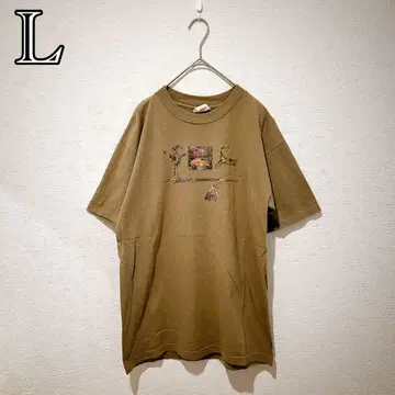 빈티지 티셔츠 남성용 L USA 90s 레트로 동물 애니멀