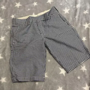 OshKosh 여성용 체크 무늬 숏 팬츠 하프 팬츠 M 사이즈
