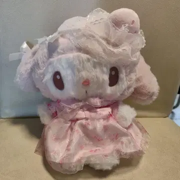 마이멜로디 봉제 인형 벌스데이 인형 화이트 딸기 티타임