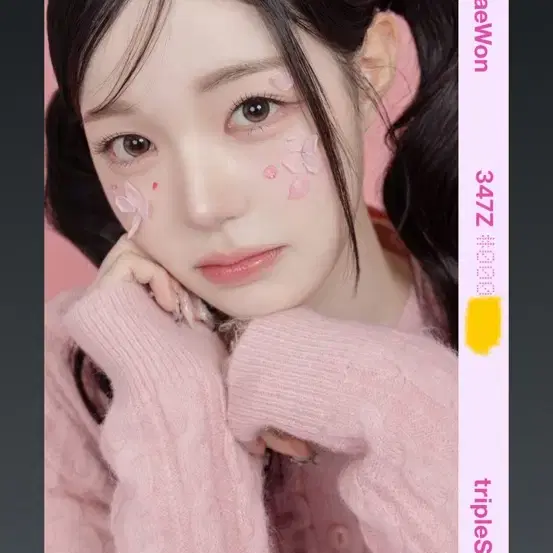 트리플에스 김채원 벚꽃 오브젝트 옵젝 에버 e347z 분철