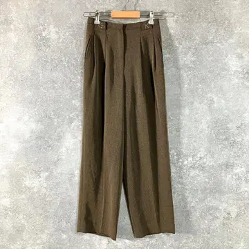 이타리야 슬랙스 카키 무지 라메 비즈 원턱 집업