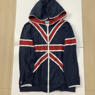 금빛 모자이크 유니온 잭 스타일 후드 부착 자켓 L 사이즈