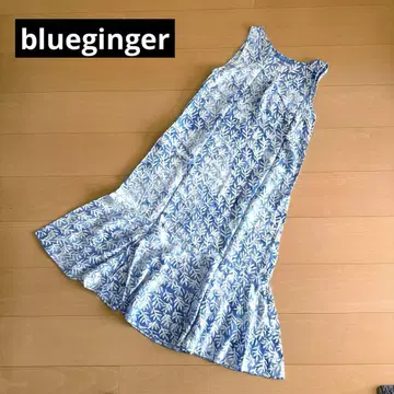 blueginger 하와이 블루 진저 플라워 원피스 티어드