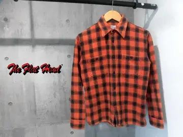 THE FLAT HEAD 플랫 헤드 헤비 플란넬 셔츠 36 체크 무늬