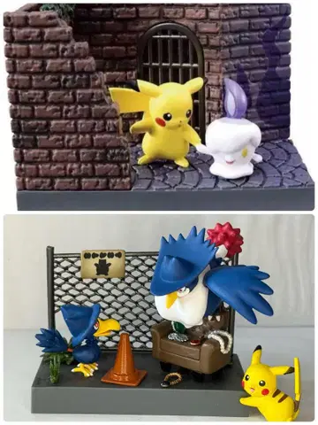 피카츄 & 촛불맨, 야미카라스 & 돈카라스 포켓몬의 거리 밤의 뒷골목