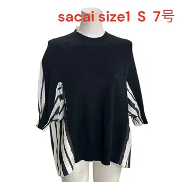 사카이 sacai 1 S 7호 이소재 스트라이프 셔츠 여성용 티셔츠