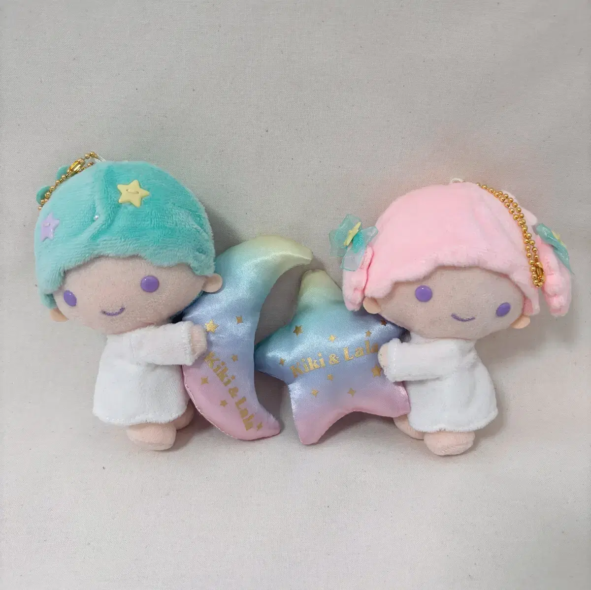 Sanrio Classic Kiki and Lala Star Mascot keyring doll Little Twin Stars