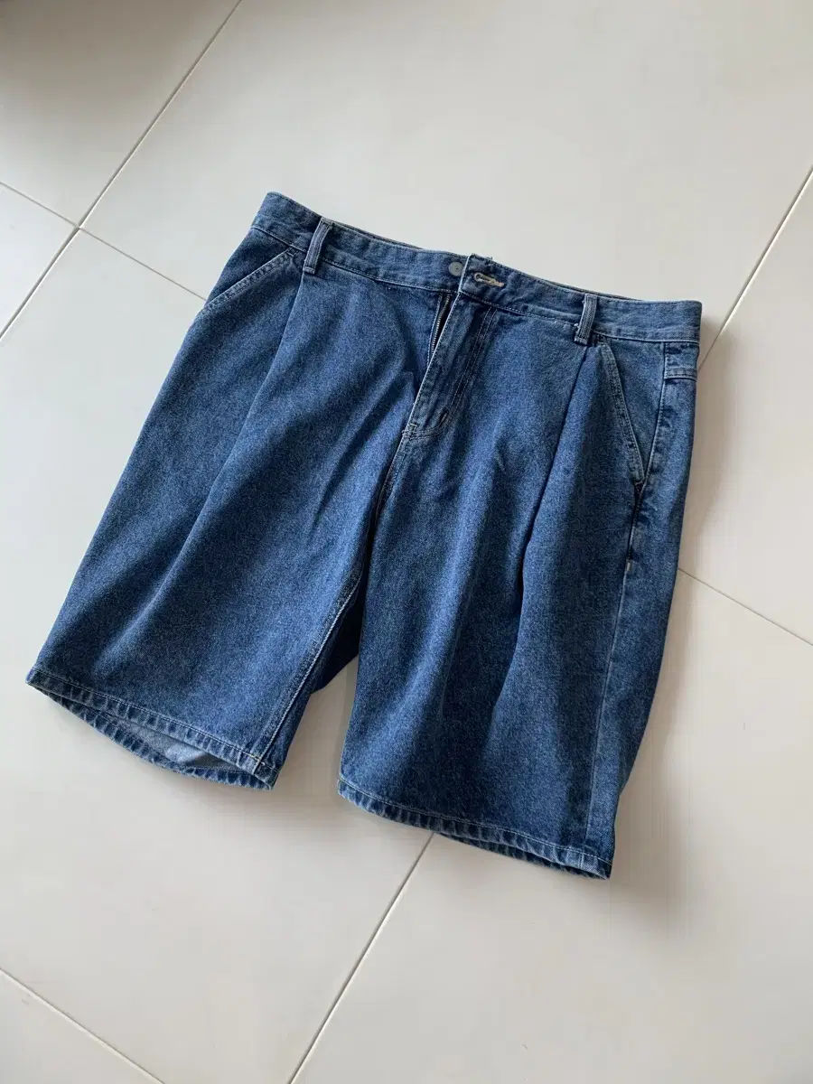 유니폼브릿지 원턱 데님 쇼츠 반바지 xl