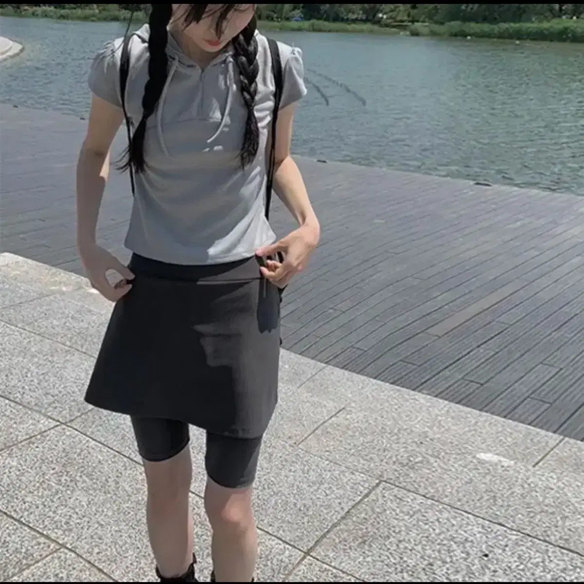 Anymore Goffcore Set Hoodie Skirt Pants Ohos Hug Your Skin Koisei