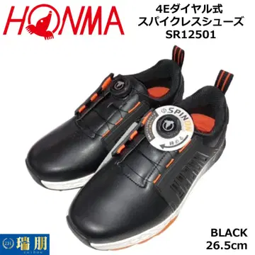 혼마 HONMA 4E 다이얼식 스파이크리스 신발 BLACK 26.5cm
