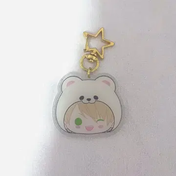 앙스타 화이트 곰 백 아크링 키링 아이라