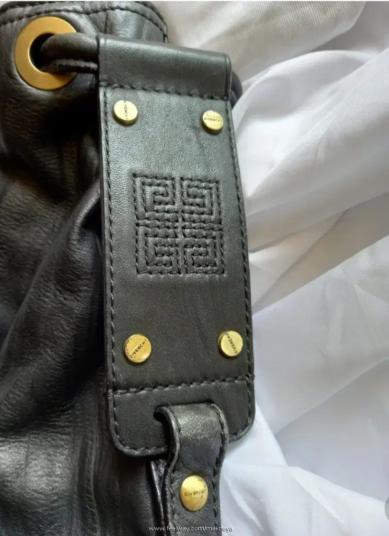 Givenchy Black Wrinkled Leather Shoulder Bag