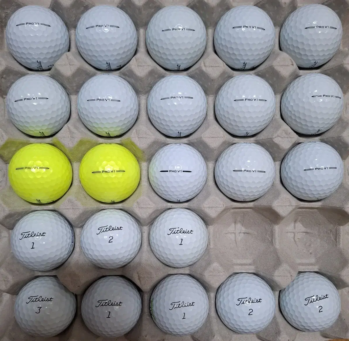 A+급 타이틀리스트 PROV1 로스트볼 골프공 23알