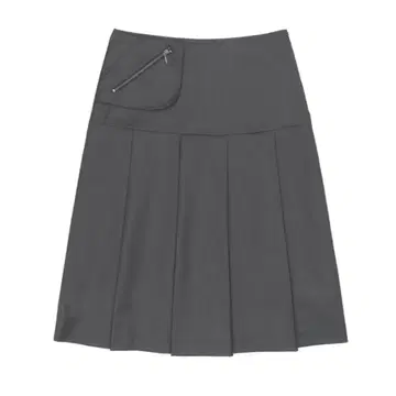스컬프터 Tidy Pleated Midi Skirt Gray
