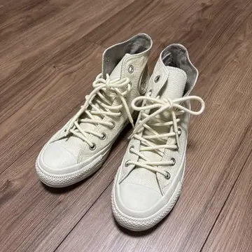 컨버스 하이컷 스니커즈 23.5cm 아이보리