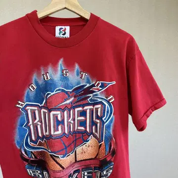 90s USA제 빨간색 NBA 프린트 티셔츠 M 사이즈 농구 빈티지