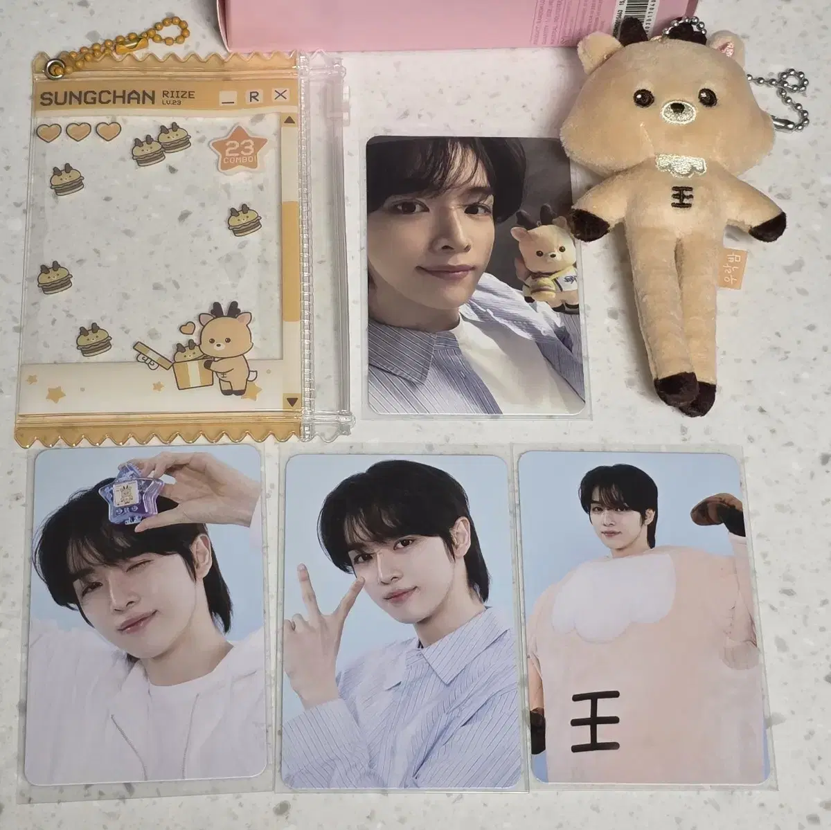 라이즈 팝업 트레카+pvc파우치+롱다리키링set 성찬(우락밤) 일괄 양도
