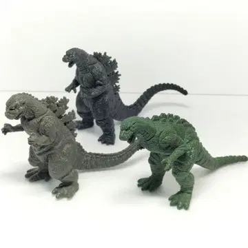 당시의 물건 반다이 1995년 고질라 식품 완구 피규어 3종 묶음 판매