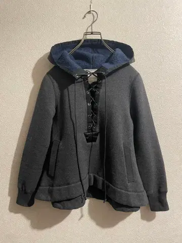 Sacai Luck 레이스업 플레어 후드티 / 사카이 랙