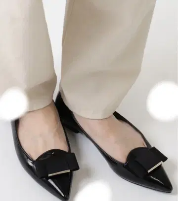 DIANA 다이애나 빅 리본 오페라 플랫 블랙 22.5 여성용