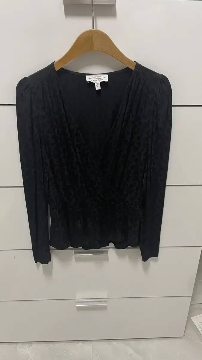 Another Stories Heart Pattern Long Sleeve Blouse