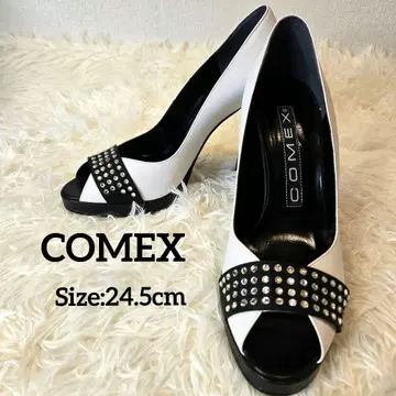 컨디션 최상 코멕스 comex 오픈토 힐 펌프스 24.5cm