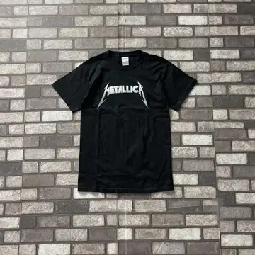 메탈리카 로고 단추 없는 반팔 티셔츠 블랙 S