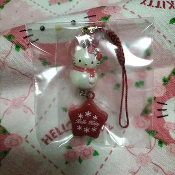 헬로키티 눈사람 별 모양의 방울 스트랩 네츠케 2000