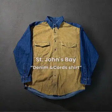 ST.JOHN'S BAY 90s 셔츠 코듀로이 데님 셔츠 구제 의류