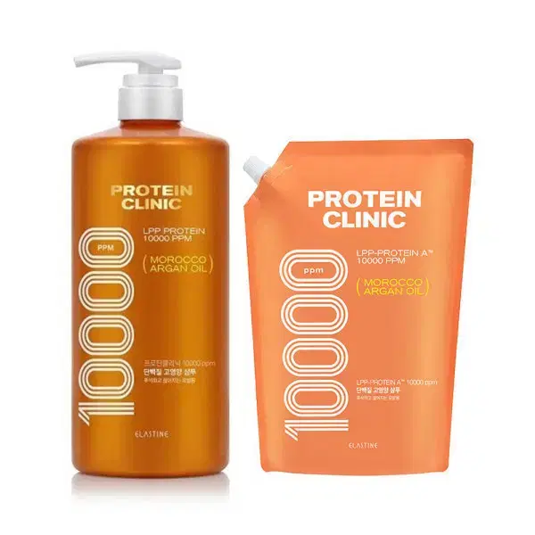 무료배송-엘라스틴 프로틴클리닉 샴푸 용기 1000ml + 리필 900ml